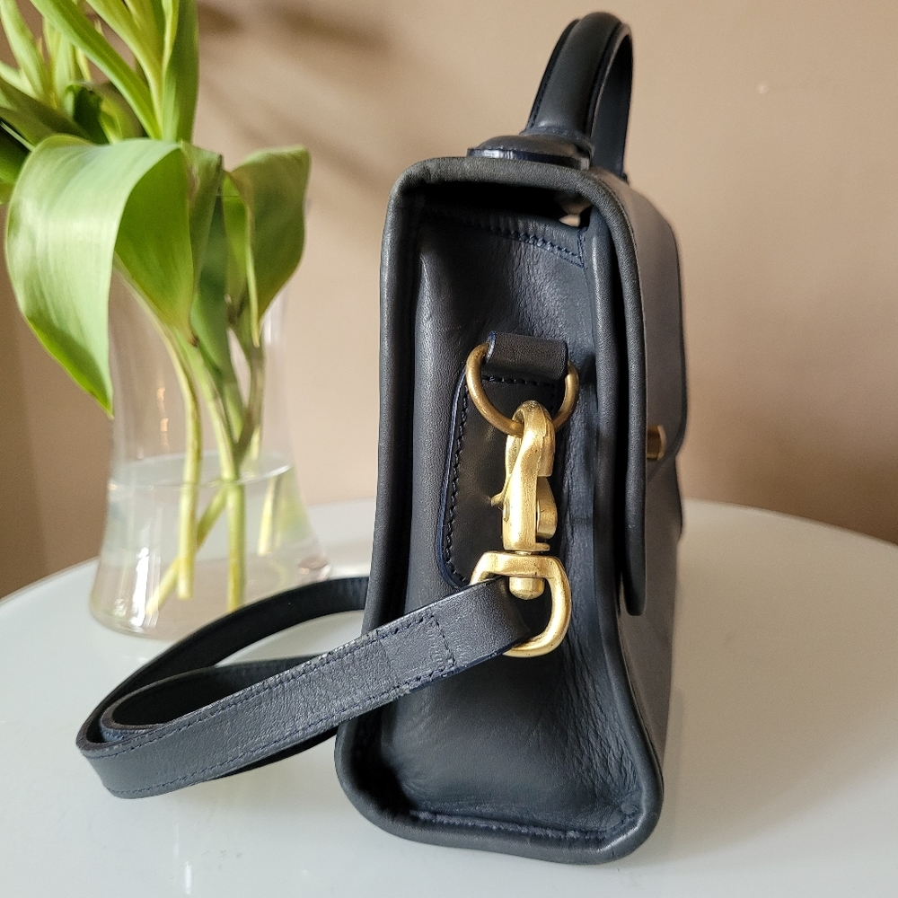 Leather Convertible Top Handle Crossbody Bag - Picture 4 of 15